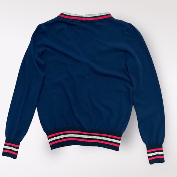 ViCOLO Cardigan Sweater Womens Size Small Blue, Red, Gold - Picture 3 of 9